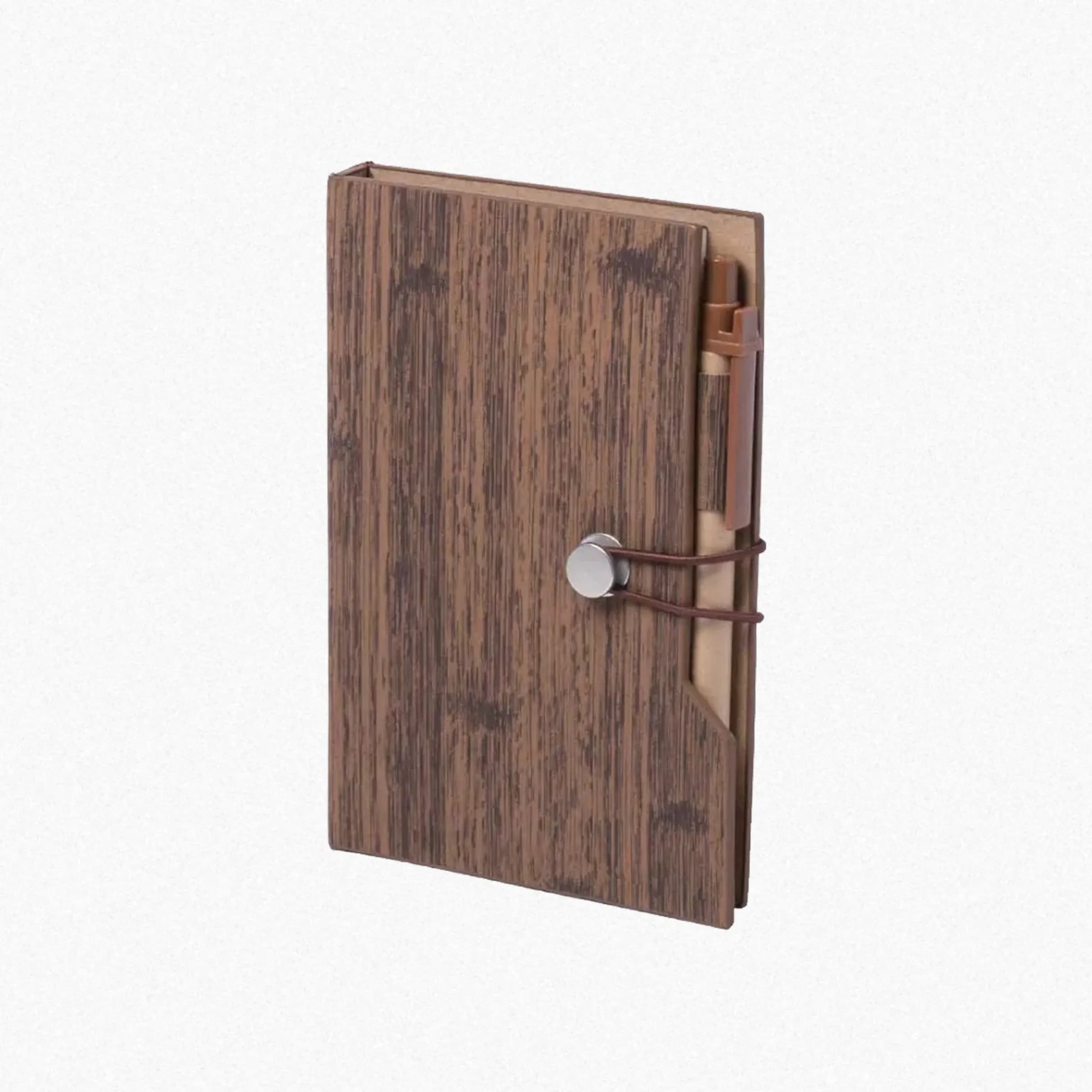Wood Design Notebook with Sticky Note and Pen (Eco-friendly Notebook) – Printcraft