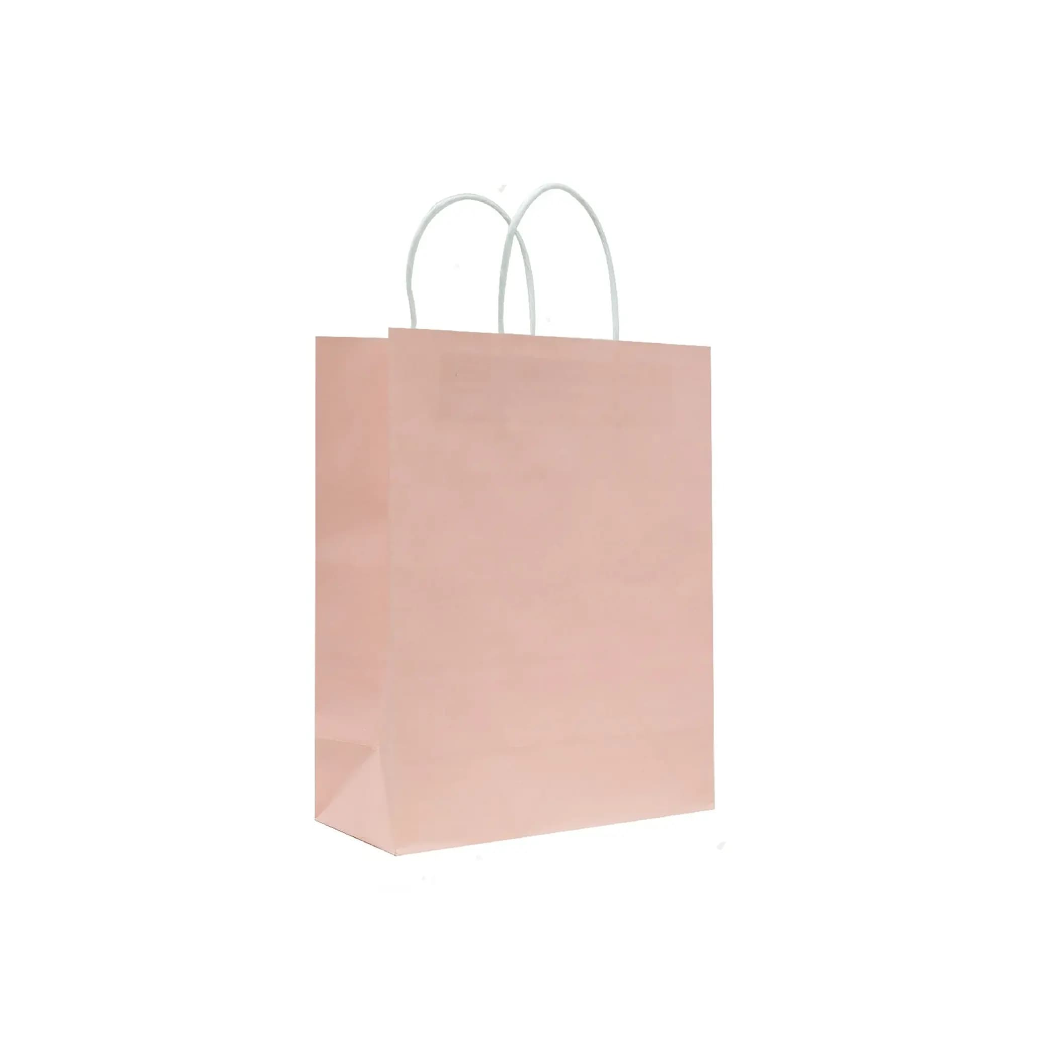 Pink Kraft Paper Bags, Multiple Sizes – image 1