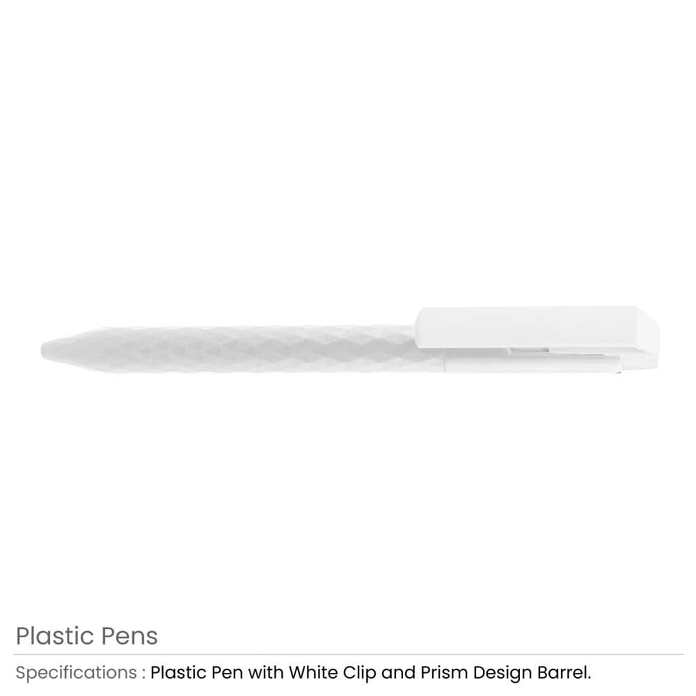 Prism Design Plastic Pens – image 2