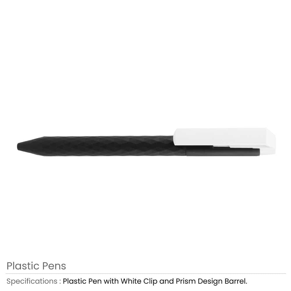 Prism Design Plastic Pens – image 3
