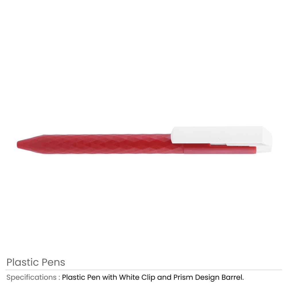 Prism Design Plastic Pens – image 4
