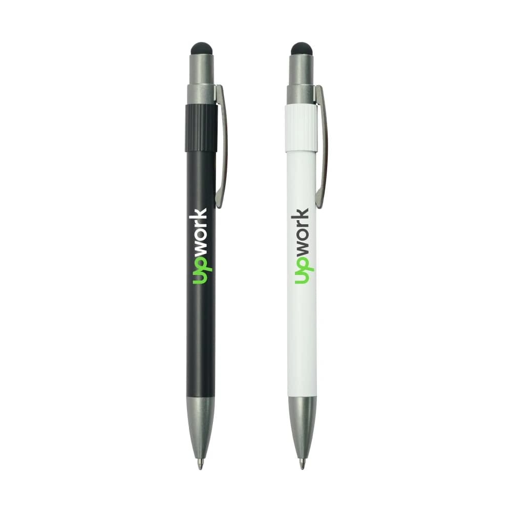 Stylus Metal Pens with Spinner – Push Button (Blue Ink) – image 1