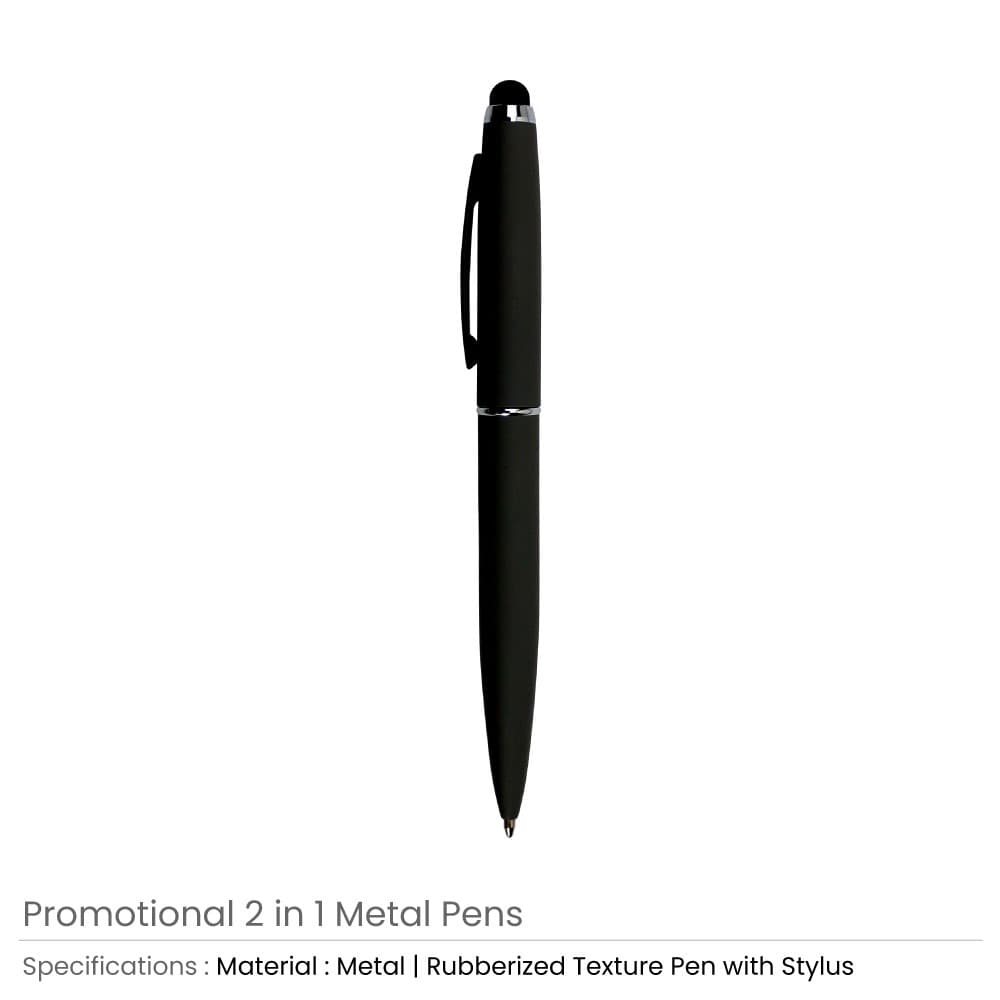Stylus Metal Pens Rubberized & Twist-action – image 2