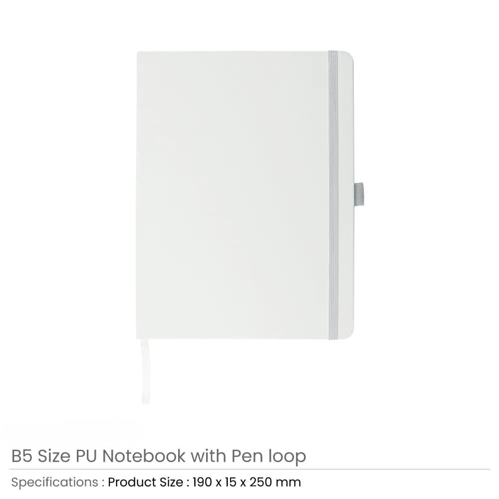PU Notebooks B5 Size, Pen Loop, Ribbon Bookmark, Elastic Band – image 4