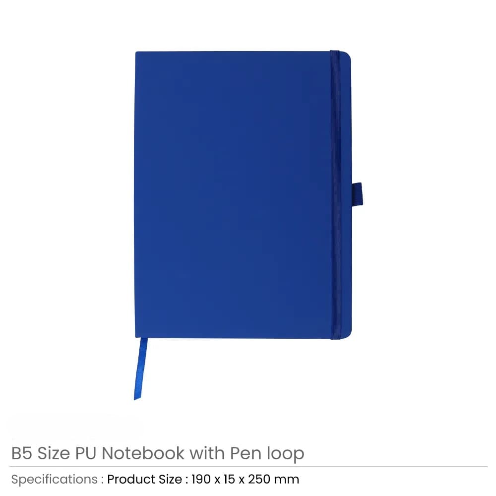 PU Notebooks B5 Size, Pen Loop, Ribbon Bookmark, Elastic Band – image 6