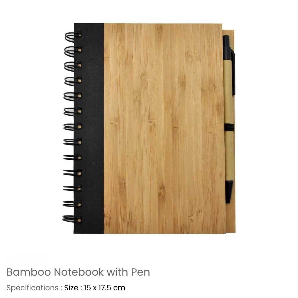 Bamboo Notebook with Pen – image 3