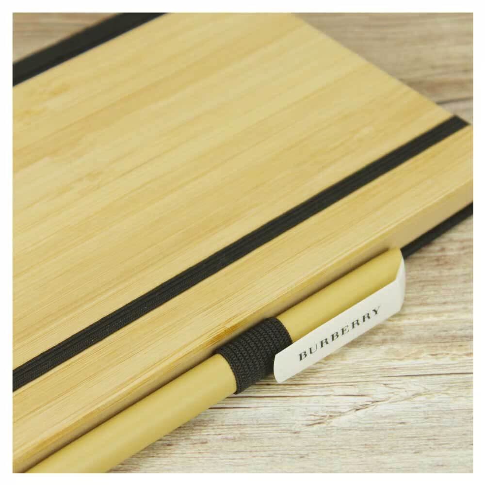 A5 Size Bamboo Notebooks with Pen Loop & Page Marker – image 3