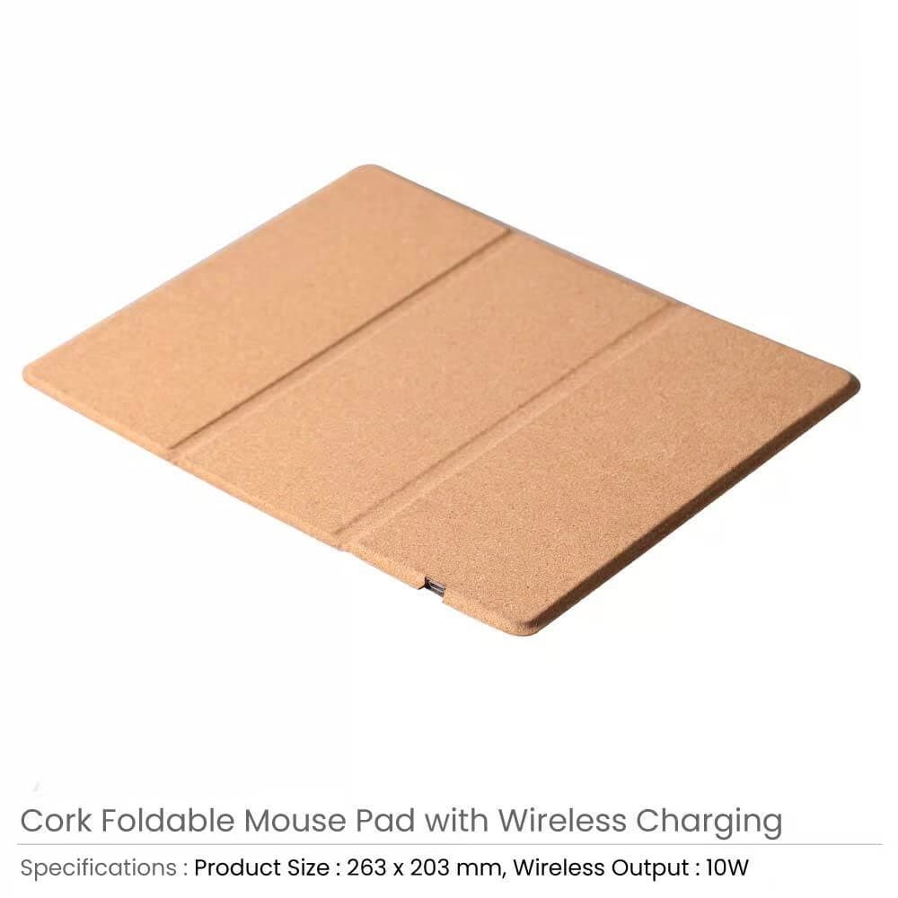 Cork Foldable Mousepads with 15W Wireless Charging – image 2