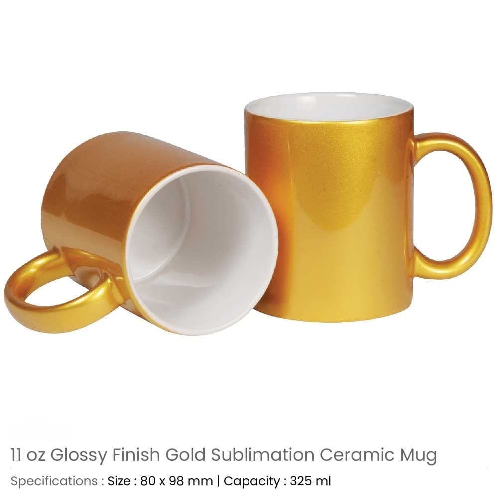 Gold Ceramic Mugs – image 3