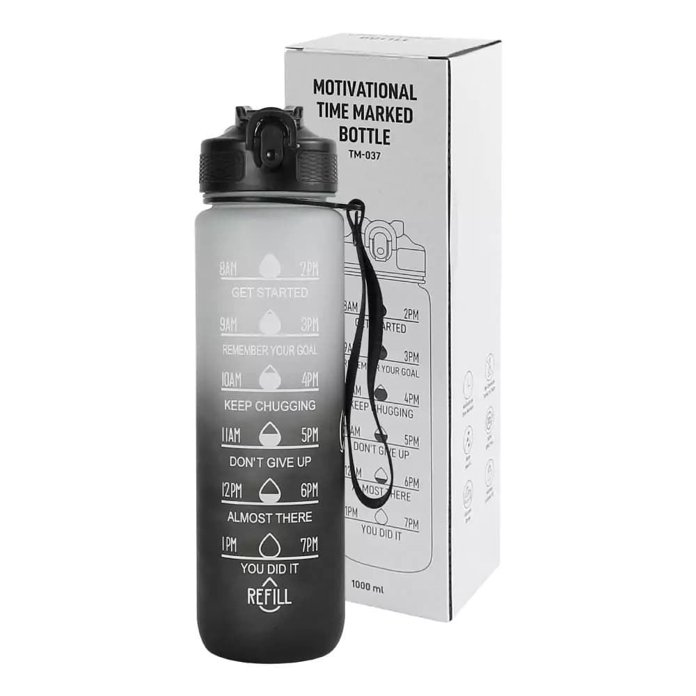 Motivational Time Marked Water Bottles 1000ml – image 4