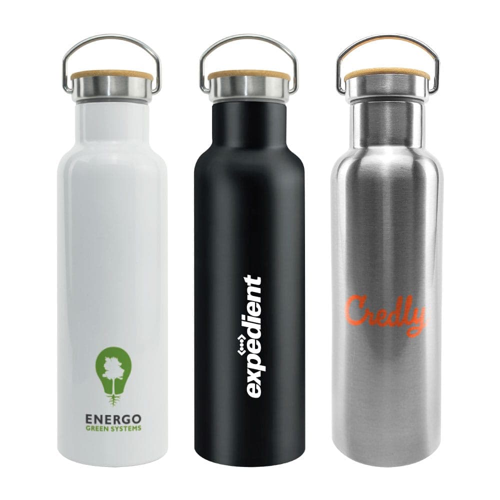 Stainless Steel Bamboo Flask – 600ml – image 1