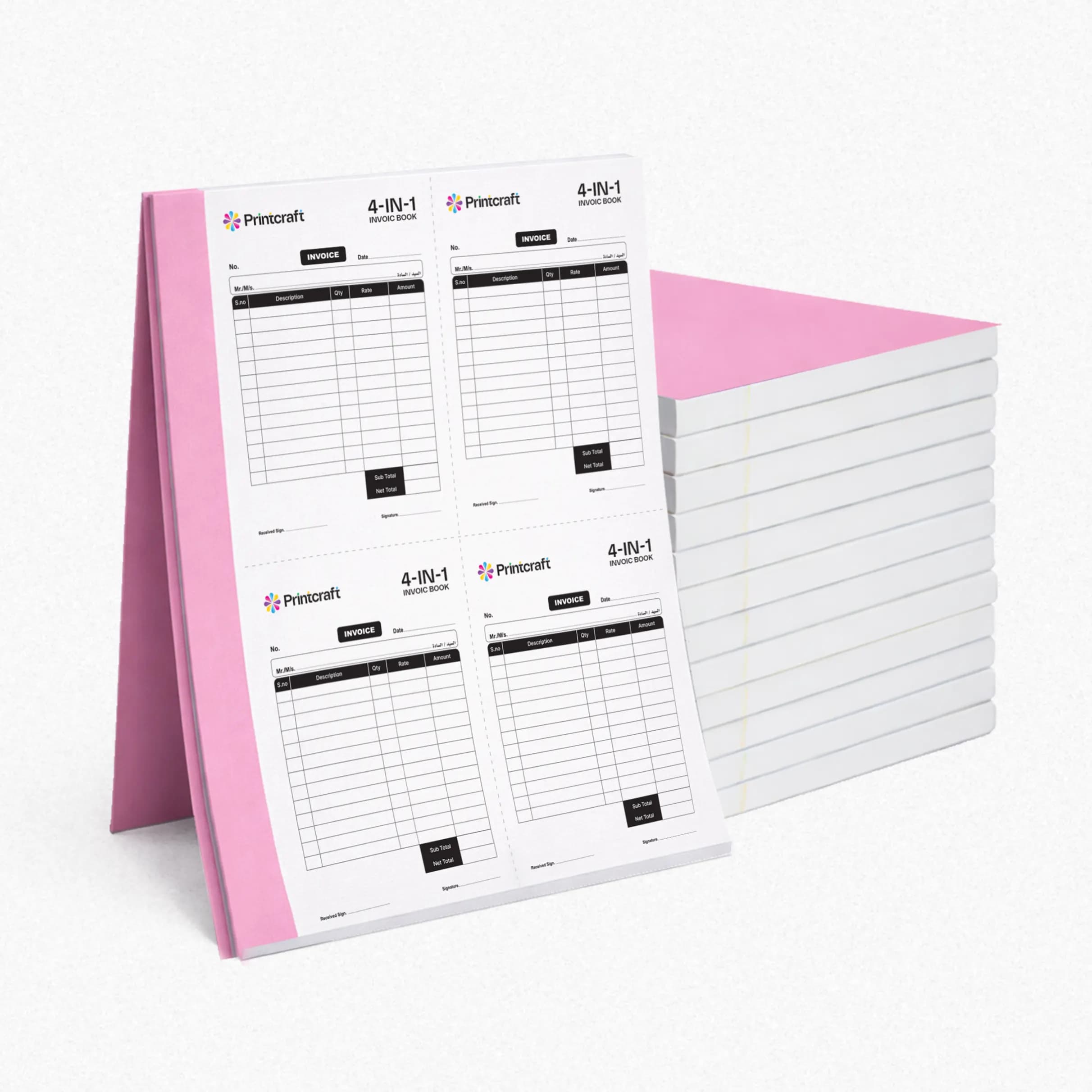 4-in-1 Custom NCR Bill Books Printing (NCR Bill Books) – Printcraft