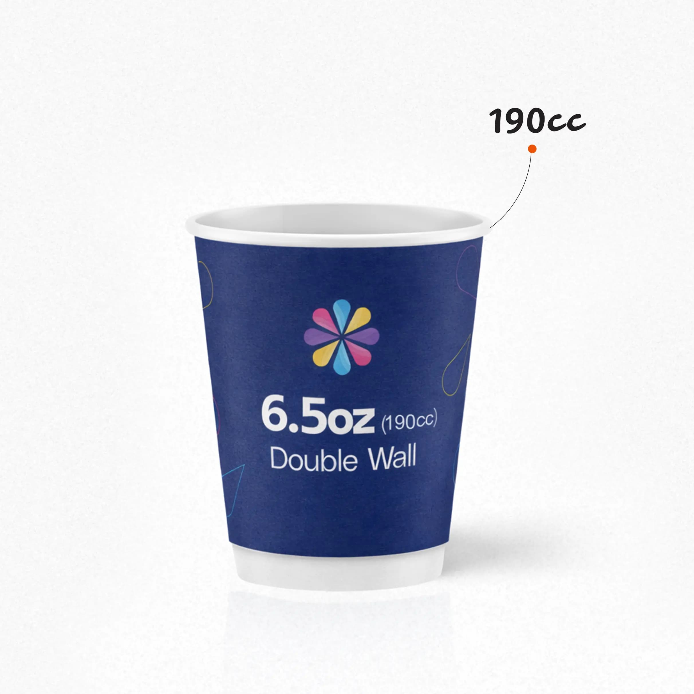 6.5oz Paper Cup (240cc) - Double Wall – Doube Wall Paper Cups – product photo
