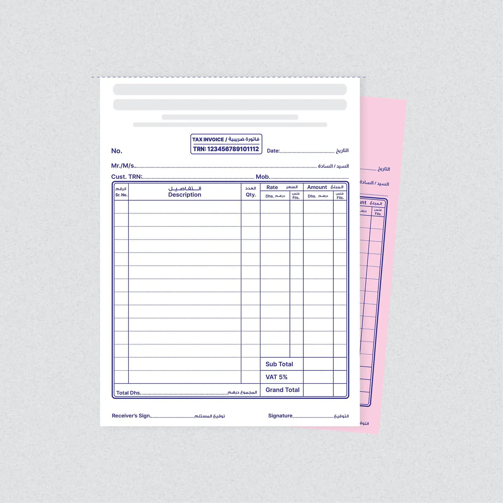 A5 Custom NCR Bill Books Printing – image 2