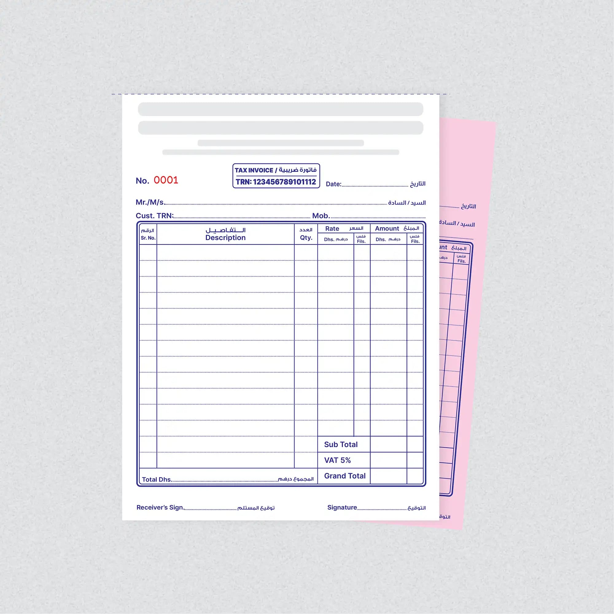 A6 Custom NCR Bill Books Printing – image 2