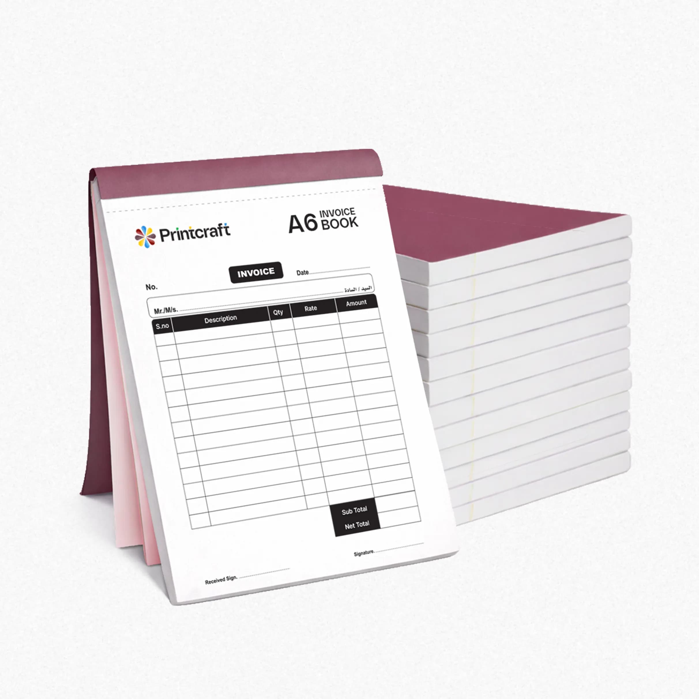 A6 Custom NCR Bill Books Printing (NCR Bill Books) – Printcraft