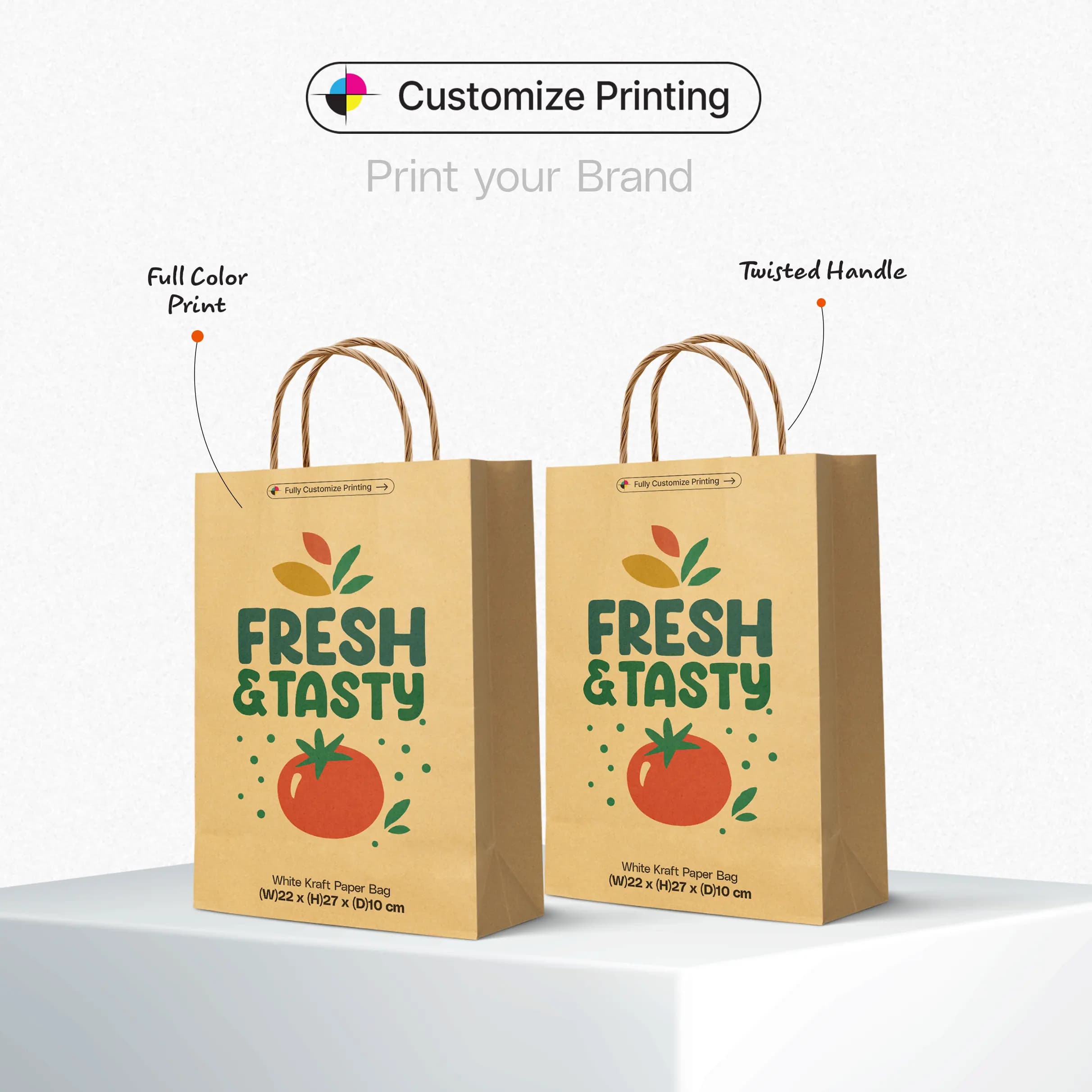 Kraft Paper Bag (22x27x10 cm) – image 3