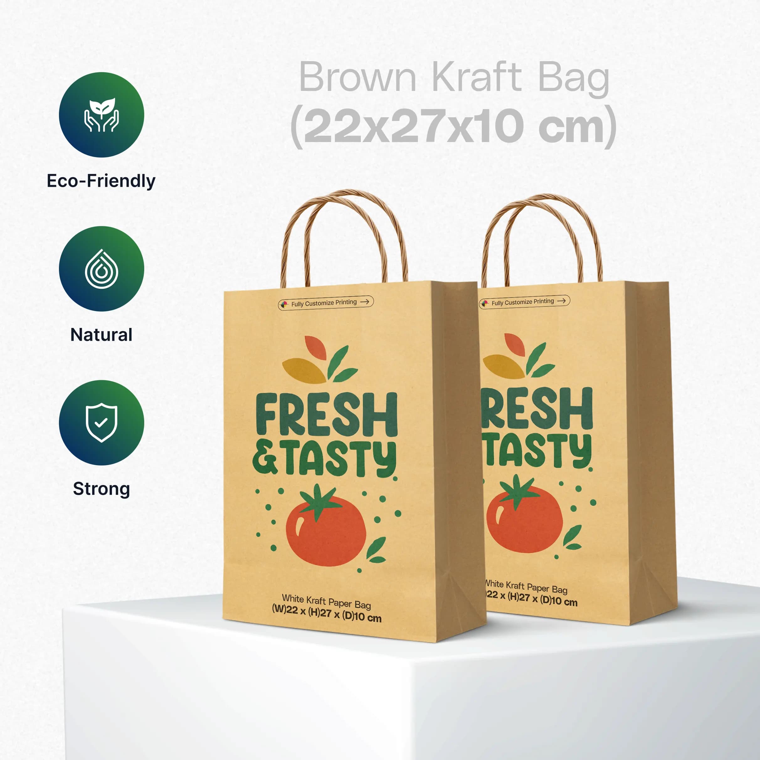 Kraft Paper Bag (22x27x10 cm) – image 1