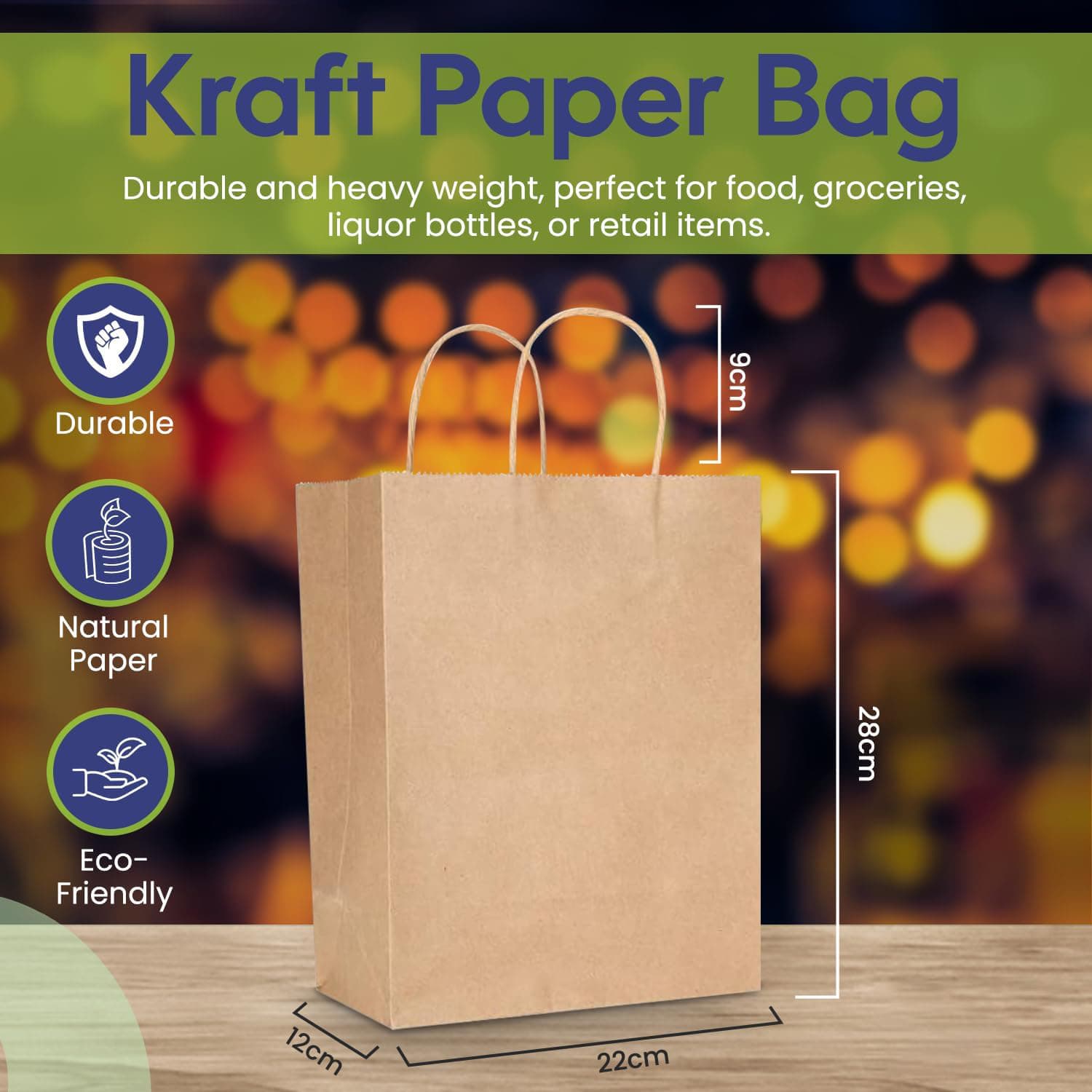 Brown Kraft Paper Bags, Multiple Sizes – image 3