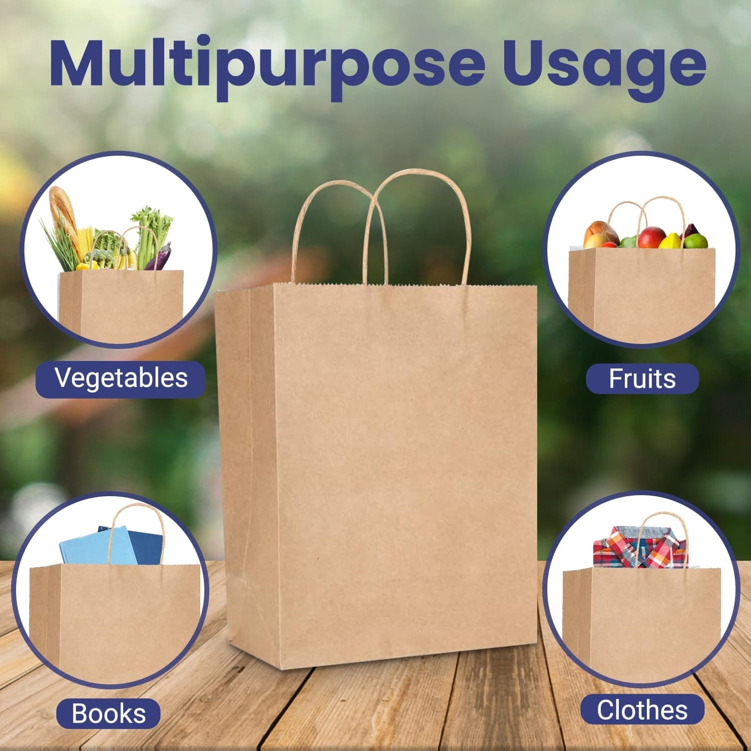 Brown Kraft Paper Bags, Multiple Sizes – image 4