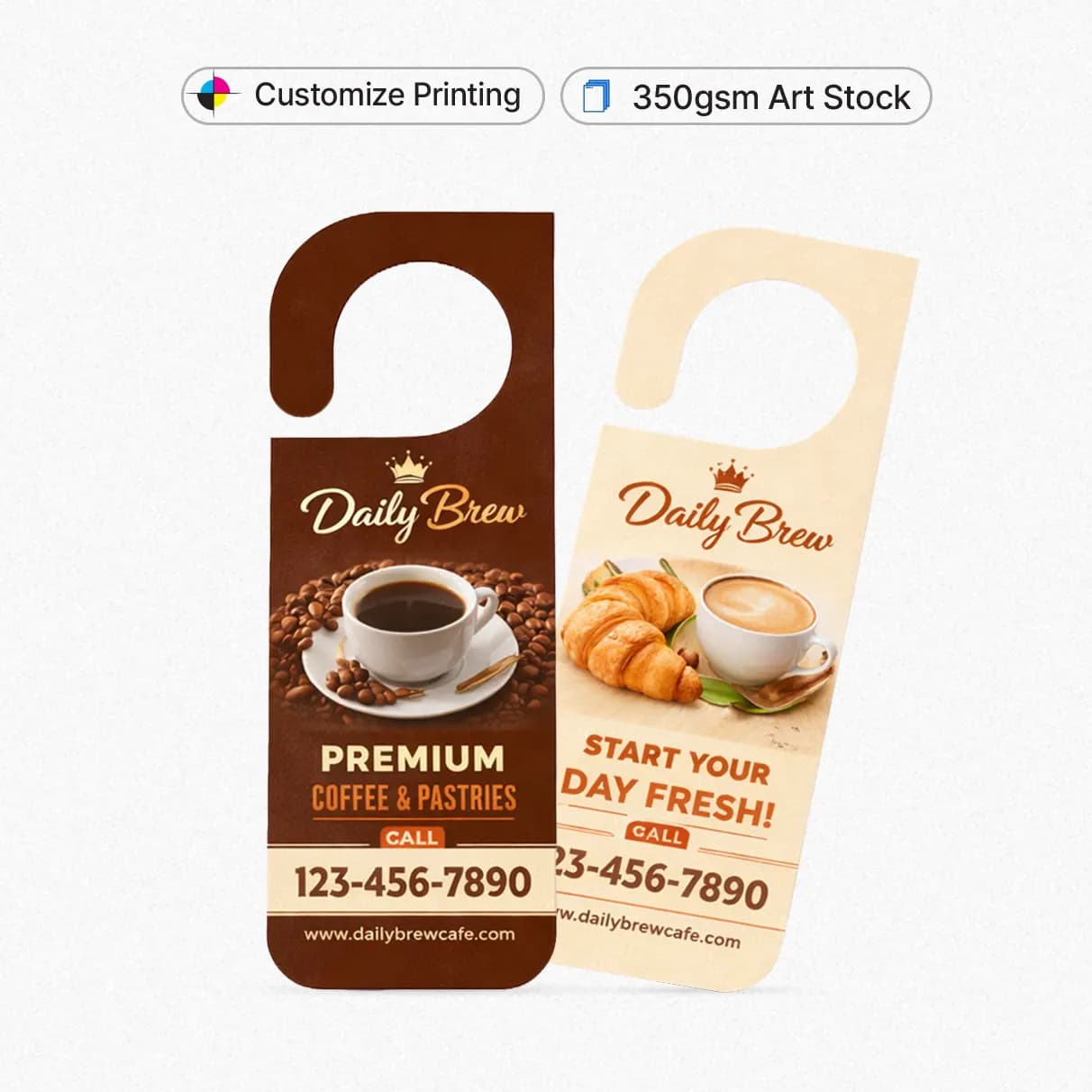 Cane Design Door Hanger (Matt Lamination 350gsm) (Door Hangers) – Printcraft