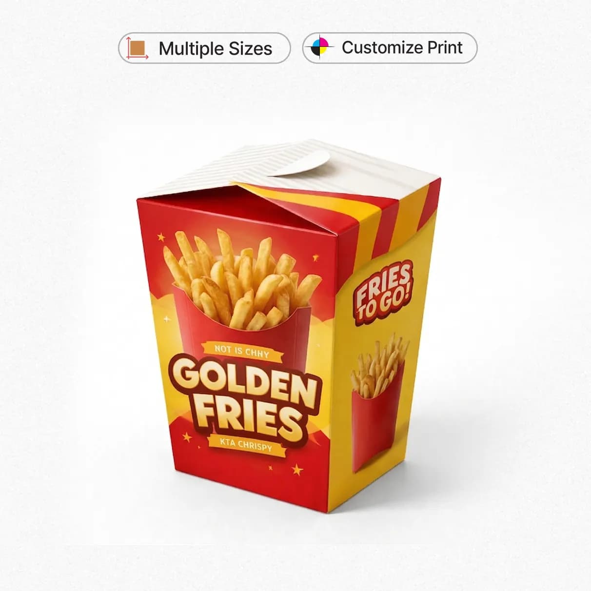 French Fries Box, Multiple Sizes – Fast Food Boxes – product photo