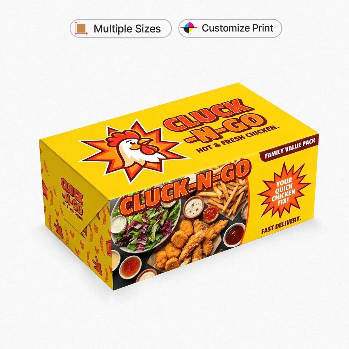 Fried Chicken Box, Multiple Sizes (Fast Food Boxes) – Printcraft