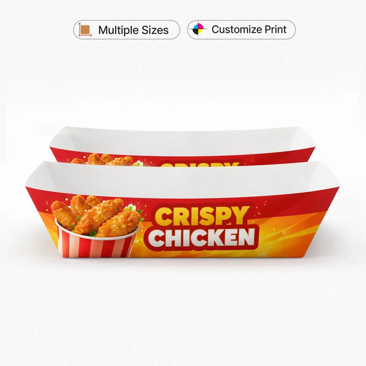 Fried Chicken Tray, Multiple Sizes – Fast Food Boxes – product photo