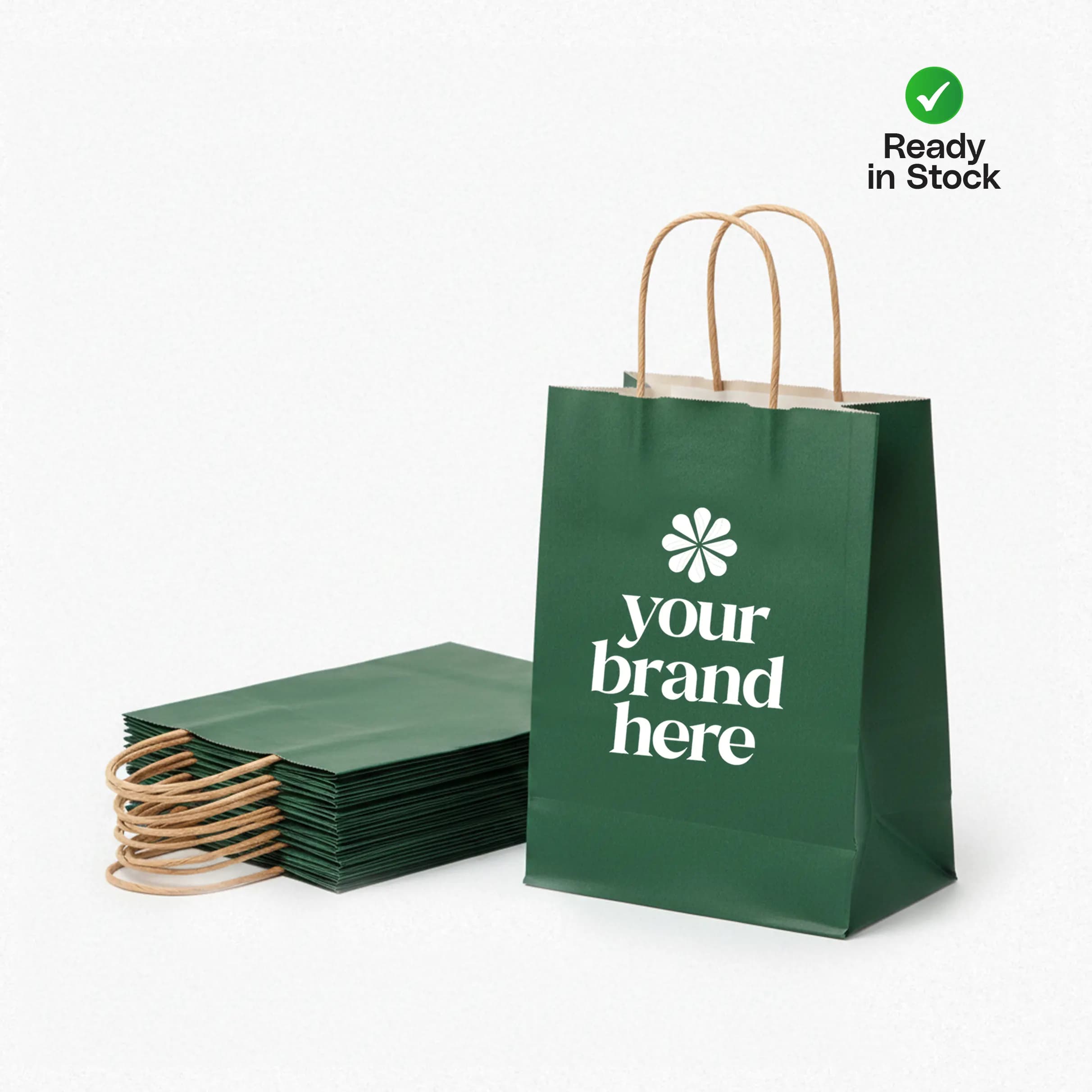 Green Kraft Paper Bags, Multiple Sizes (Readymade Kraft Paper Bags) – Printcraft