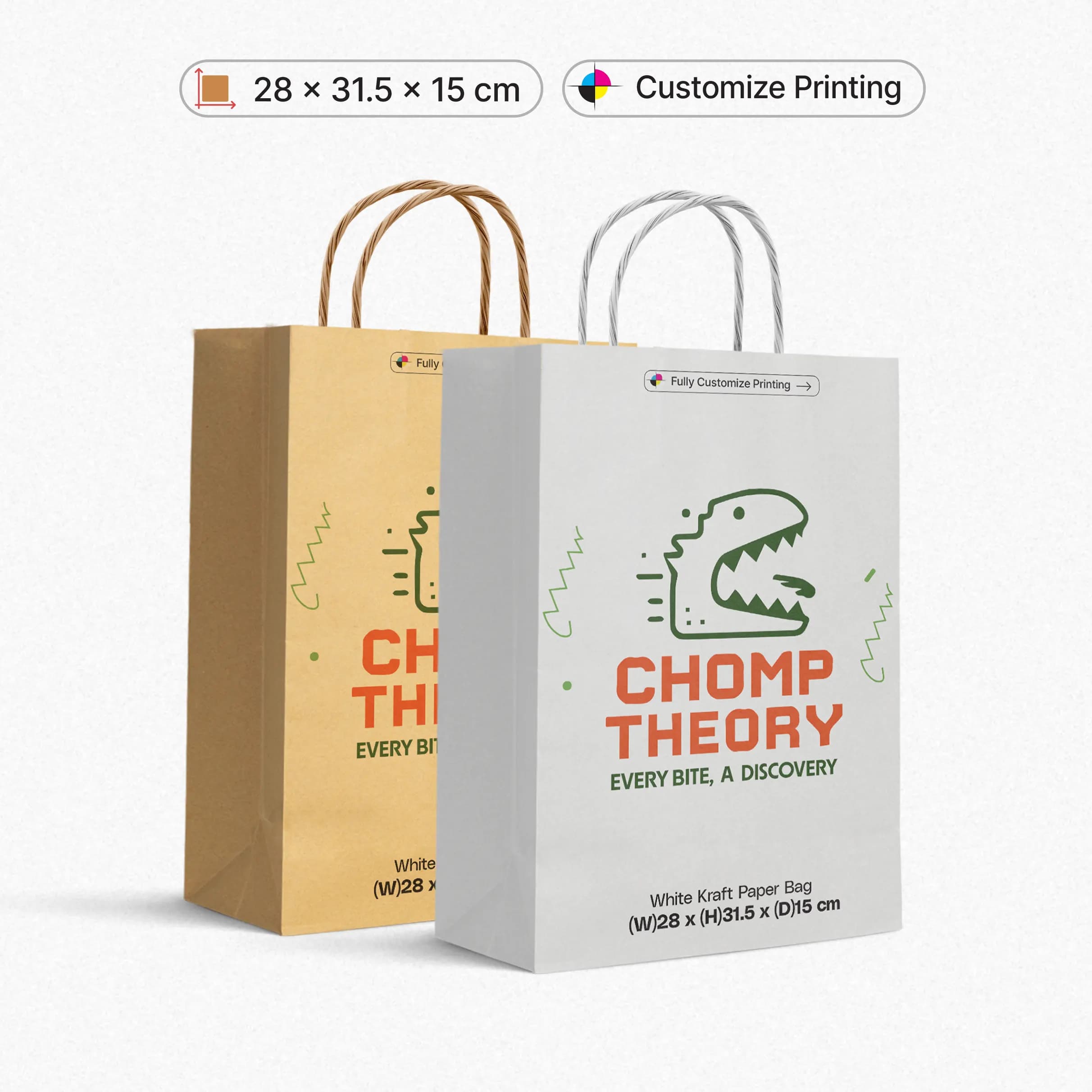 Kraft Paper Bag (28x31.5x15 cm) (Customize Kraft Paper Bags) – Printcraft
