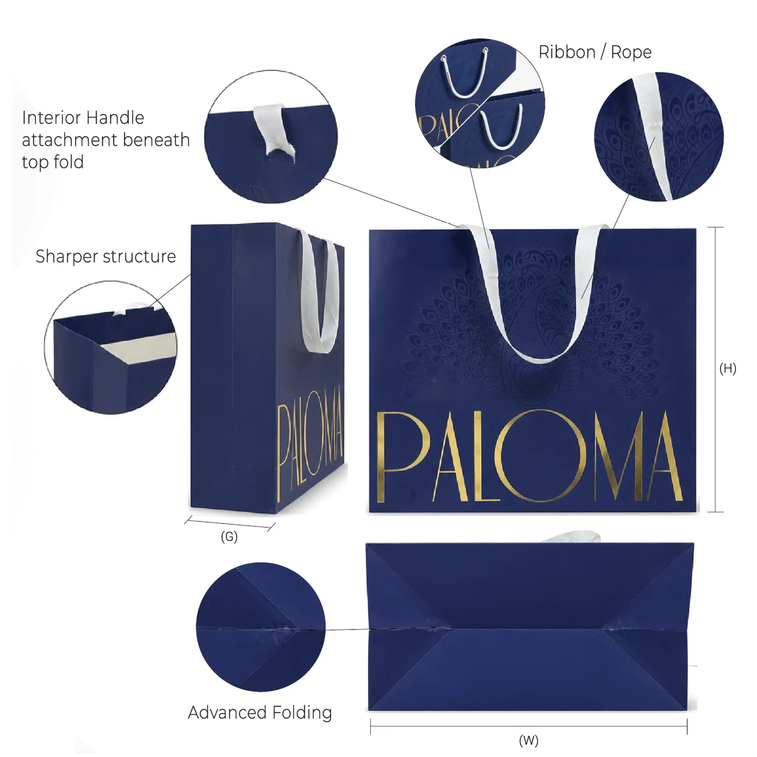 Luxury Boutique Shopping Bag - 35x30x20cm – image 2