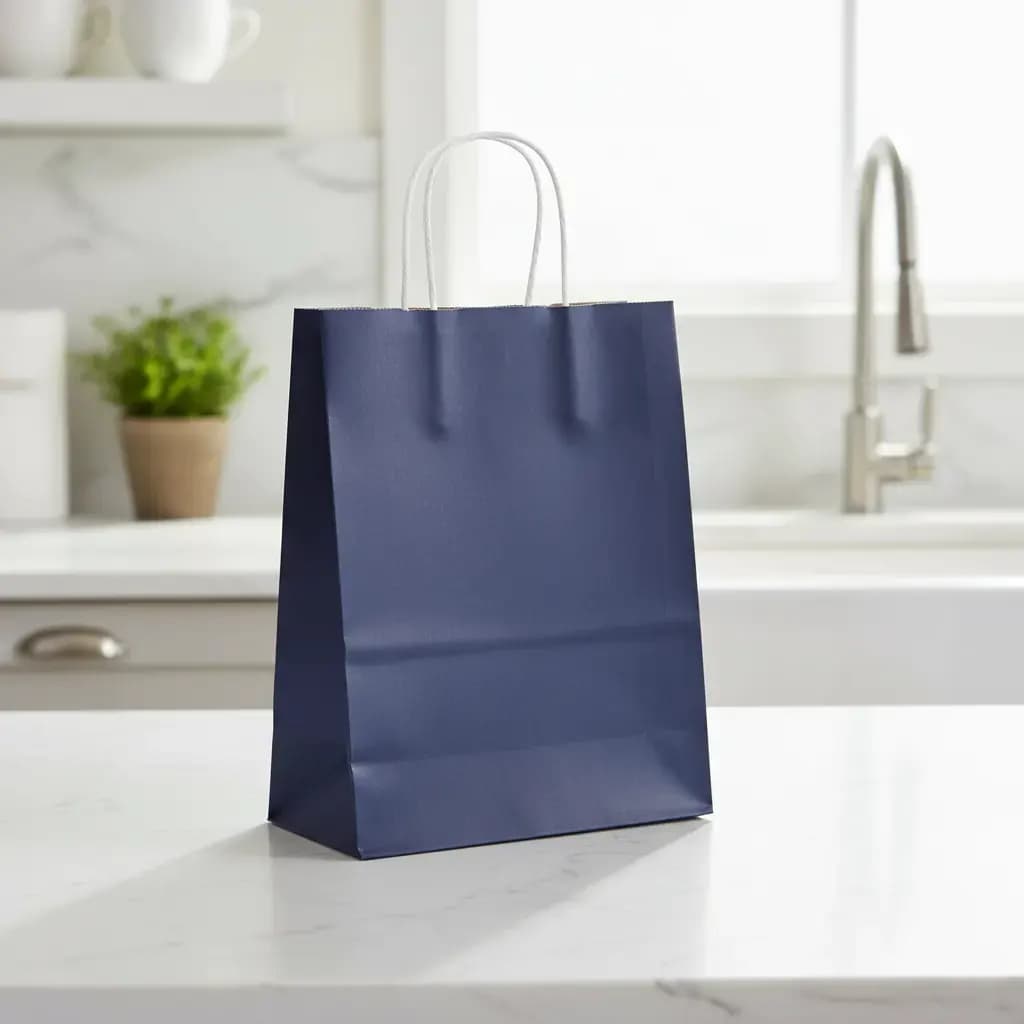 Navy Blue Kraft Paper Bags, Multiple Sizes – image 1