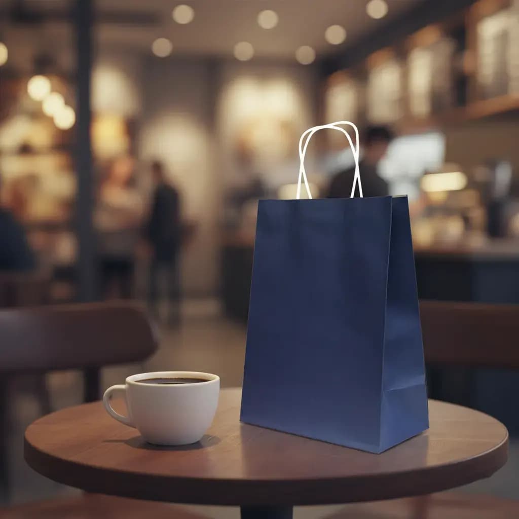 Navy Blue Kraft Paper Bags, Multiple Sizes – image 3
