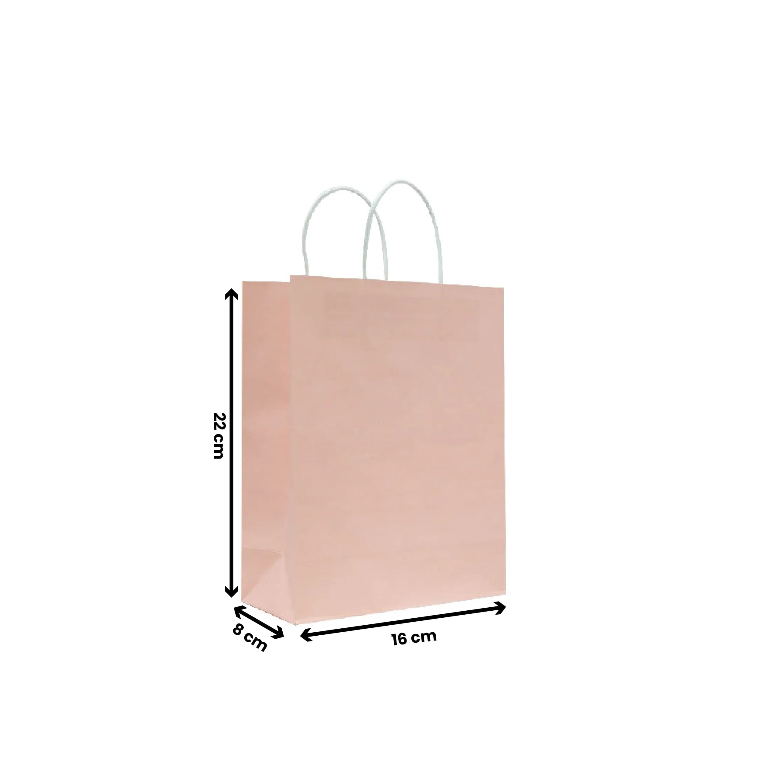 Pink Kraft Paper Bags, Multiple Sizes – image 2