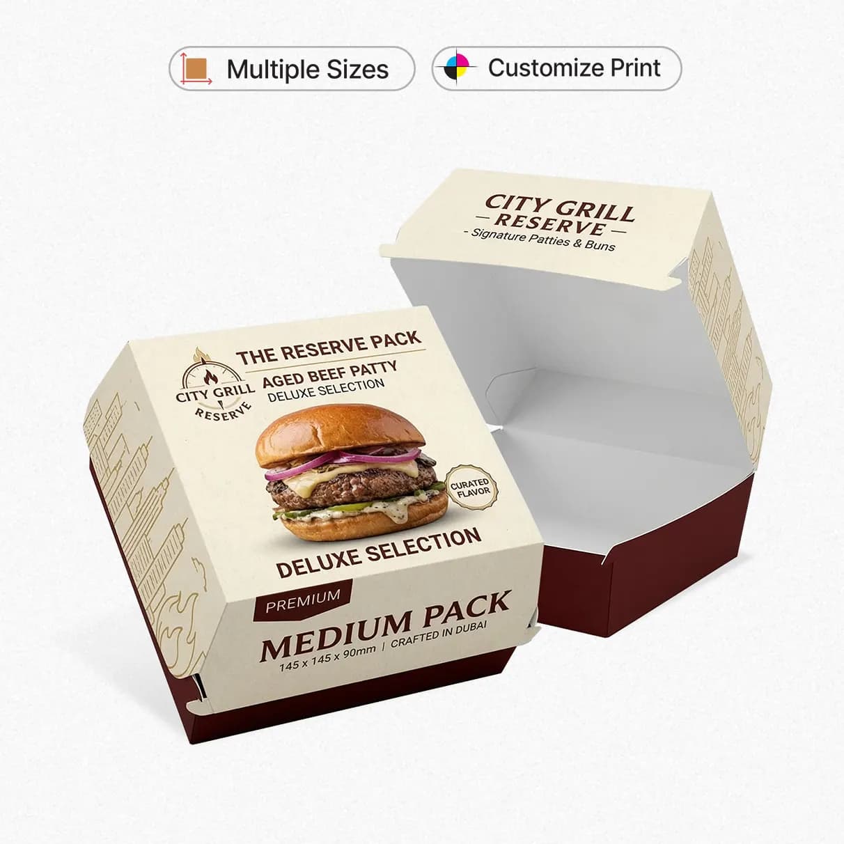 Pearl Burger Box, Multiple Sizes (Fast Food Boxes) – Printcraft