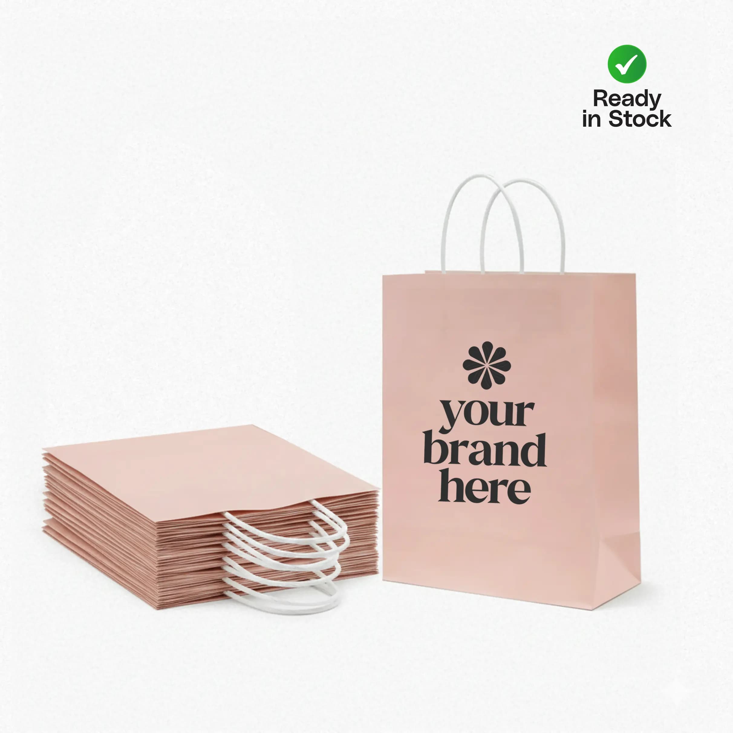 Pink Kraft Paper Bags, Multiple Sizes (Readymade Kraft Paper Bags) – Printcraft