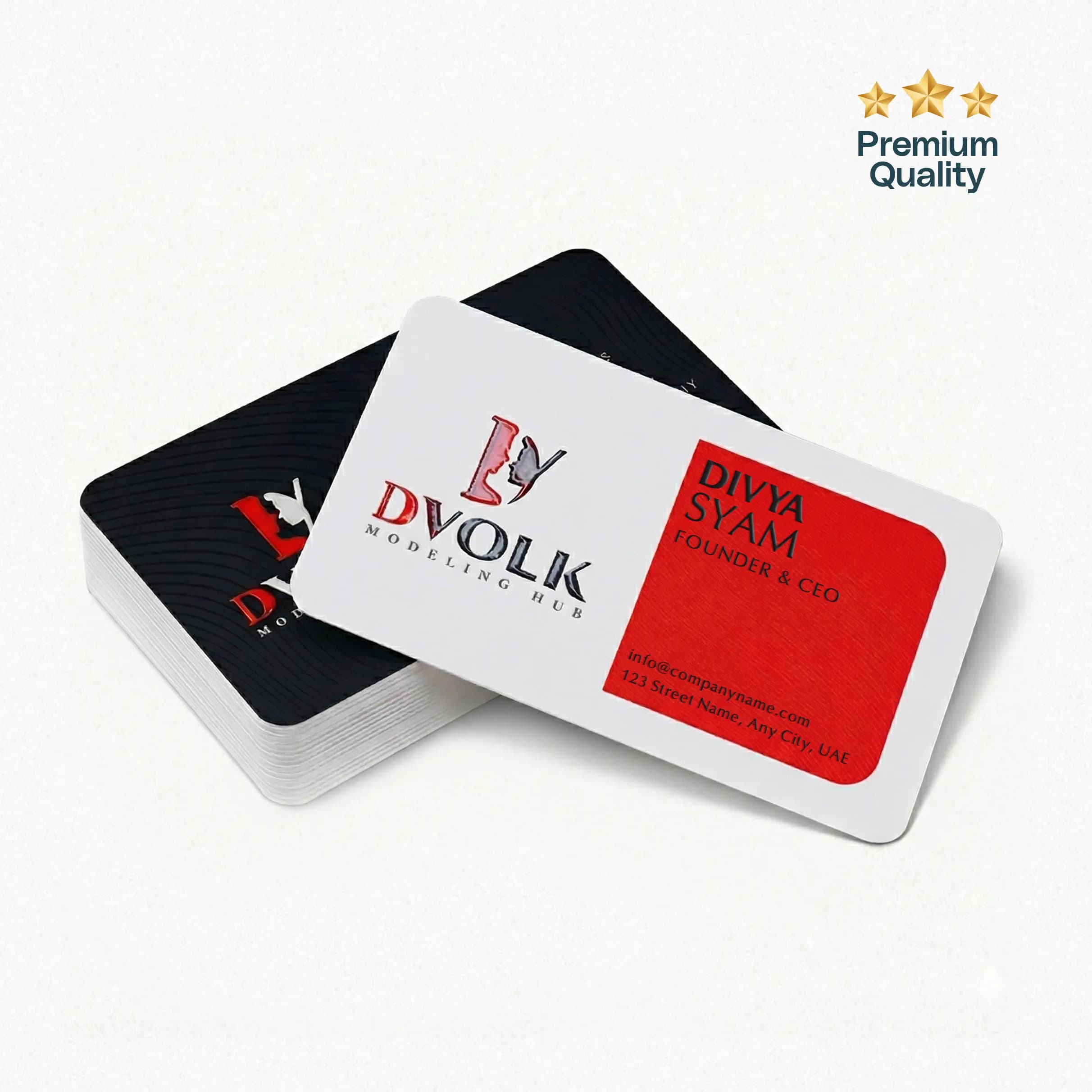 Thick Premium 3D UV Business Cards (Double Pasted) (Premium Business Card) – Printcraft