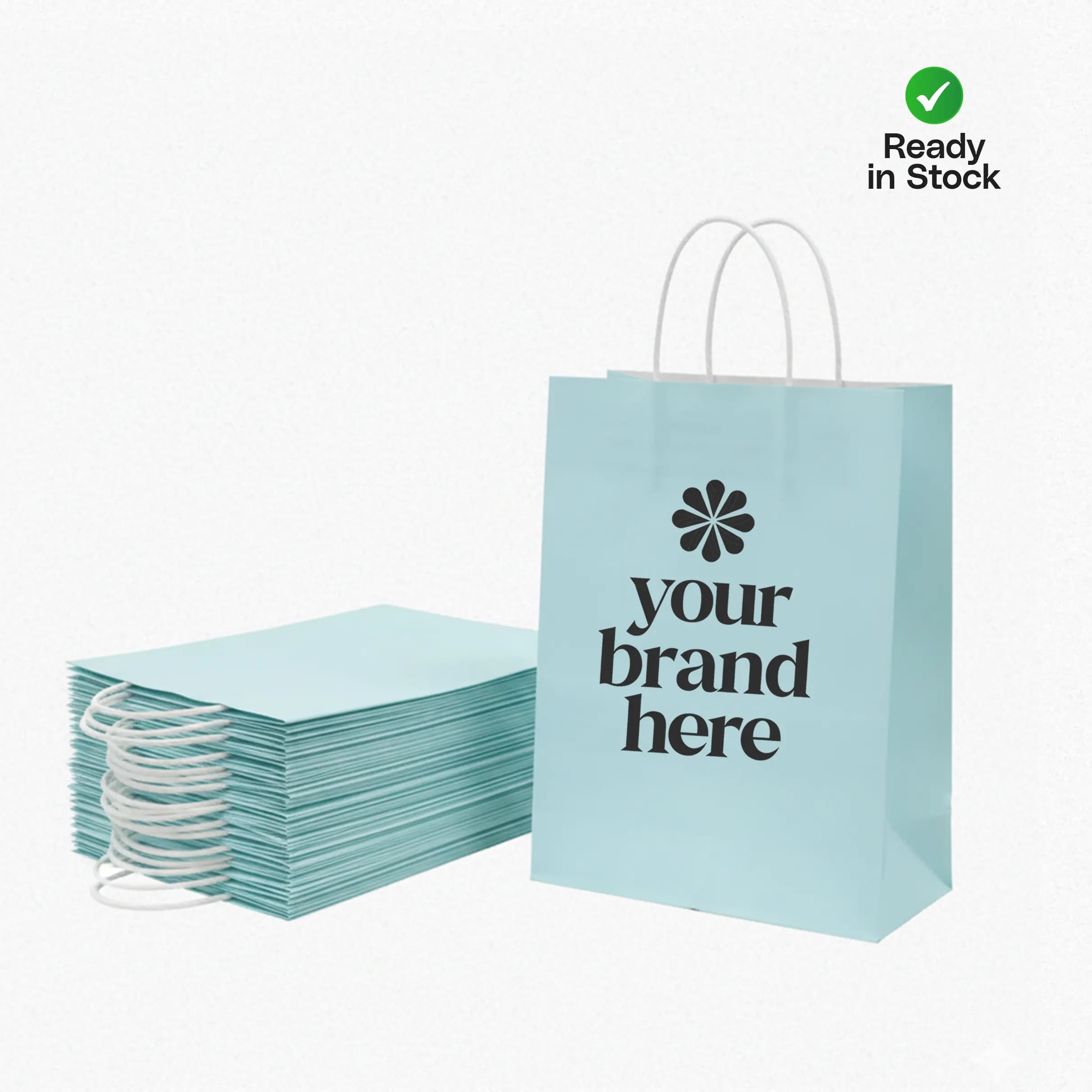 Turquoise Kraft Paper Bags, Multiple Sizes (Readymade Kraft Paper Bags) – Printcraft
