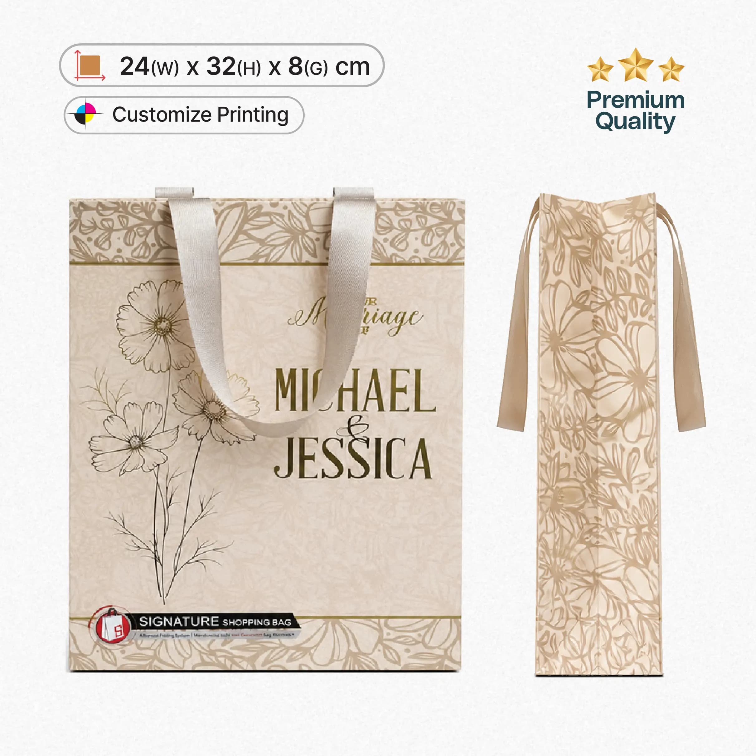 Wedding Gift Bag - 24x32x8cm (Luxury Paper Bags) – Printcraft