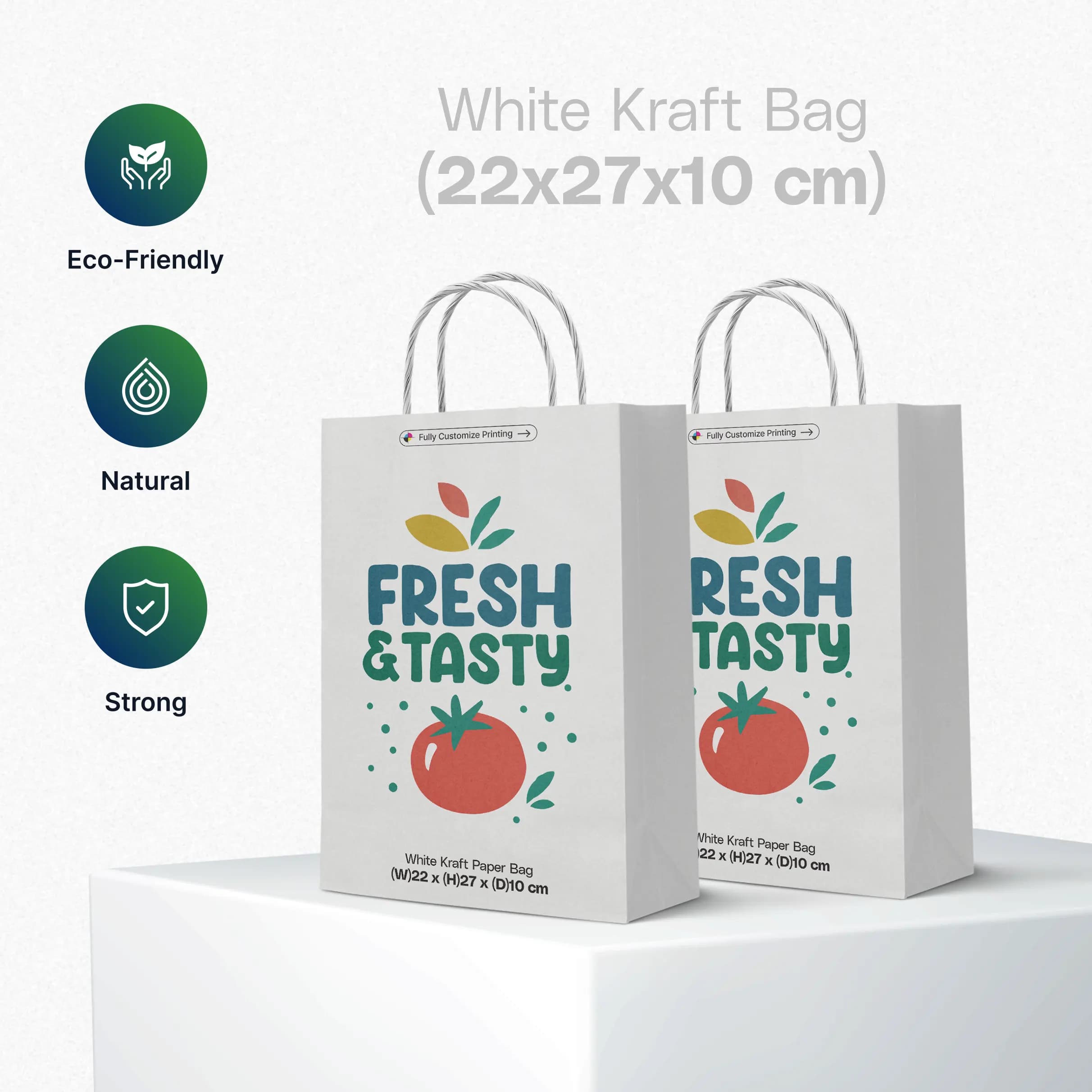 Kraft Paper Bag (22x27x10 cm) – image 2