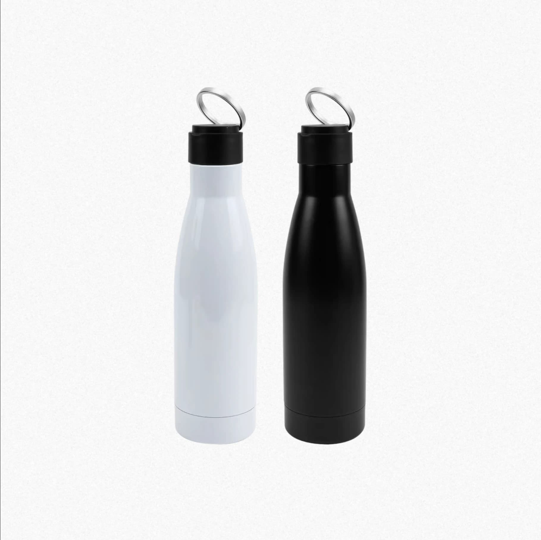 Double Wall SS Bottles Twist-off Lid with Stainless Steel Foldable Handle – 500ml (Stainless Steel Bottles) – Printcraft