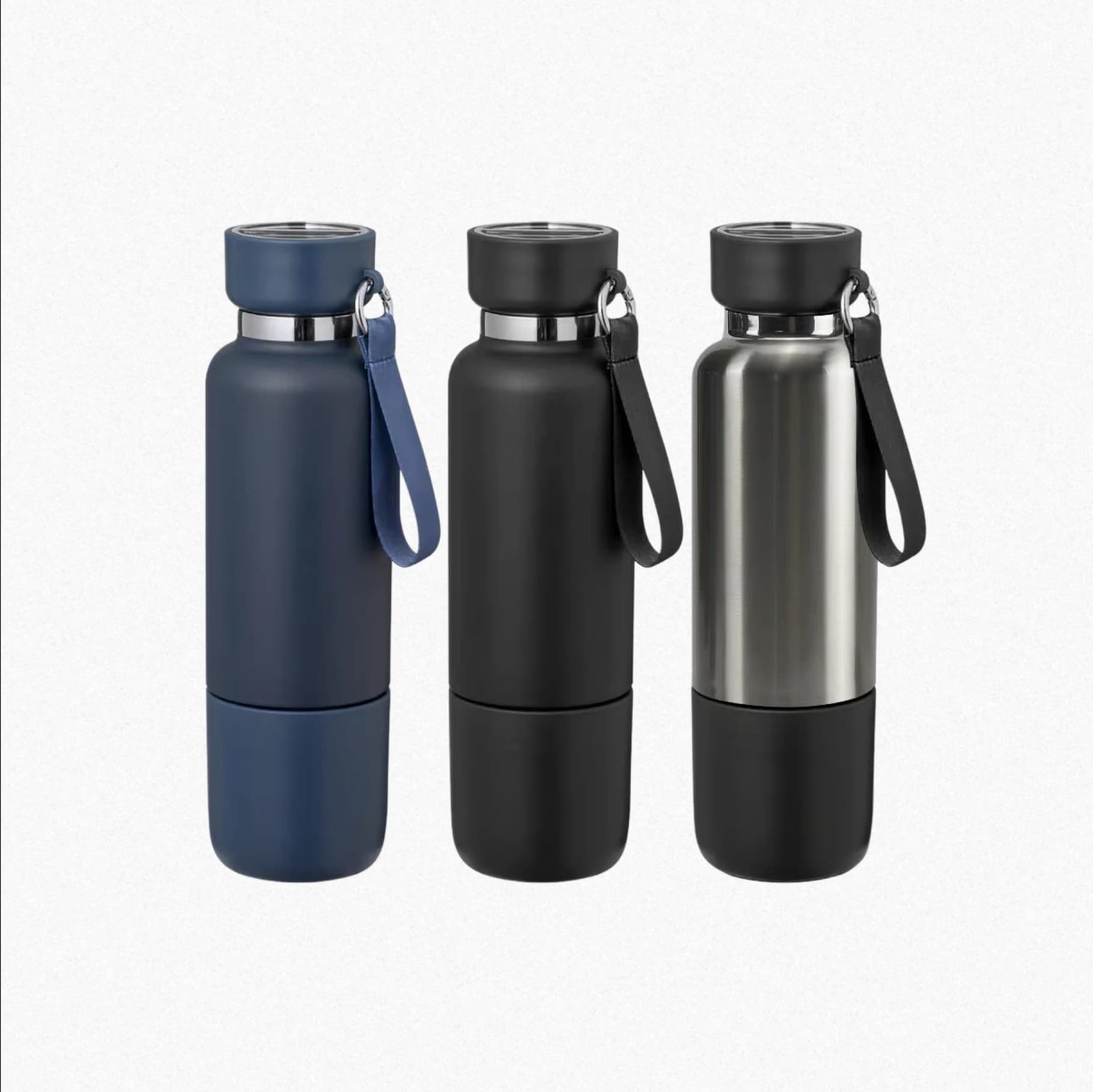 Multi-function SS Bottles, Double Wall, Base Cup, Lanyard – 500ml (Stainless Steel Bottles) – Printcraft