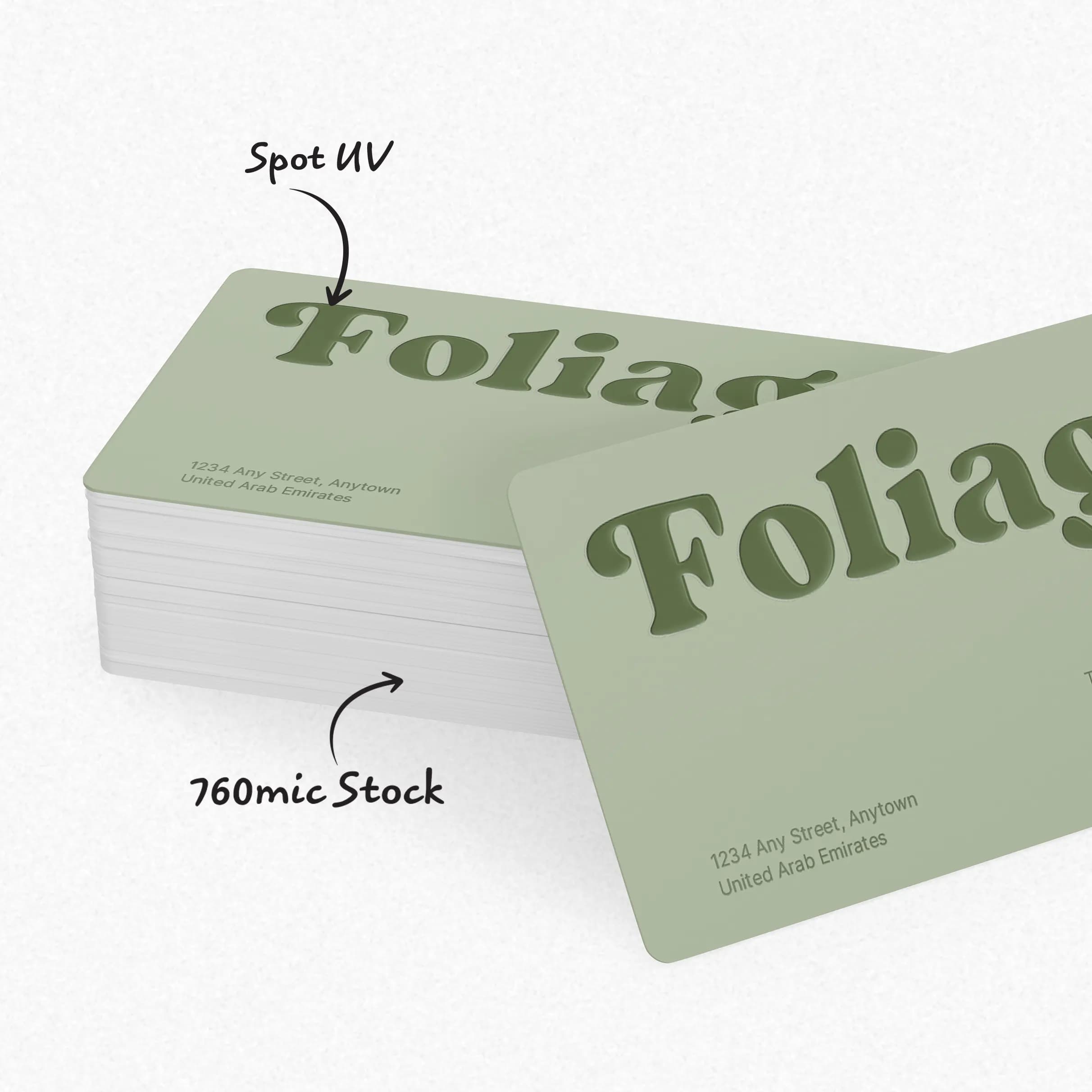 Velvet Laminated Spot UV Business Cards – image 1