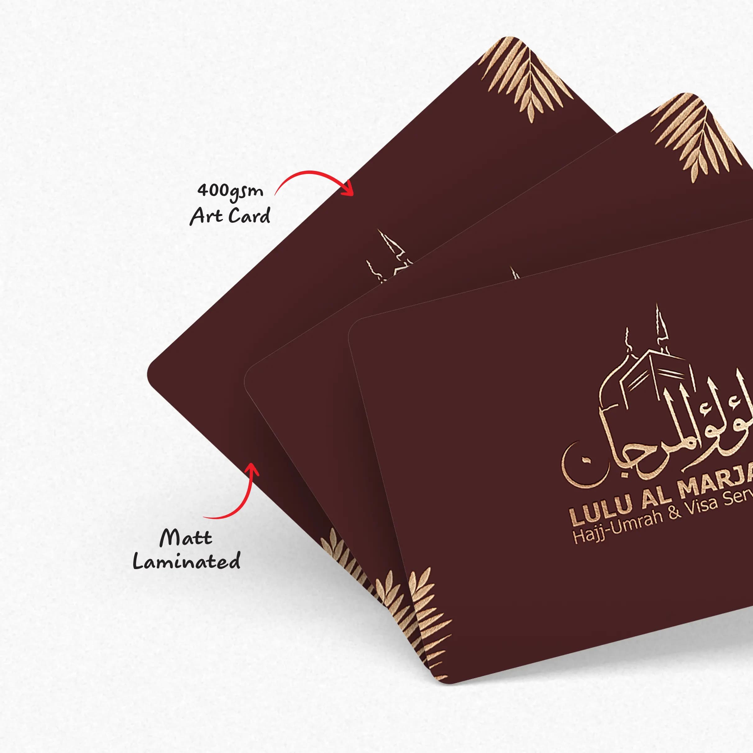 Gold Foil Round Corner Business Cards (400gsm) – image 3