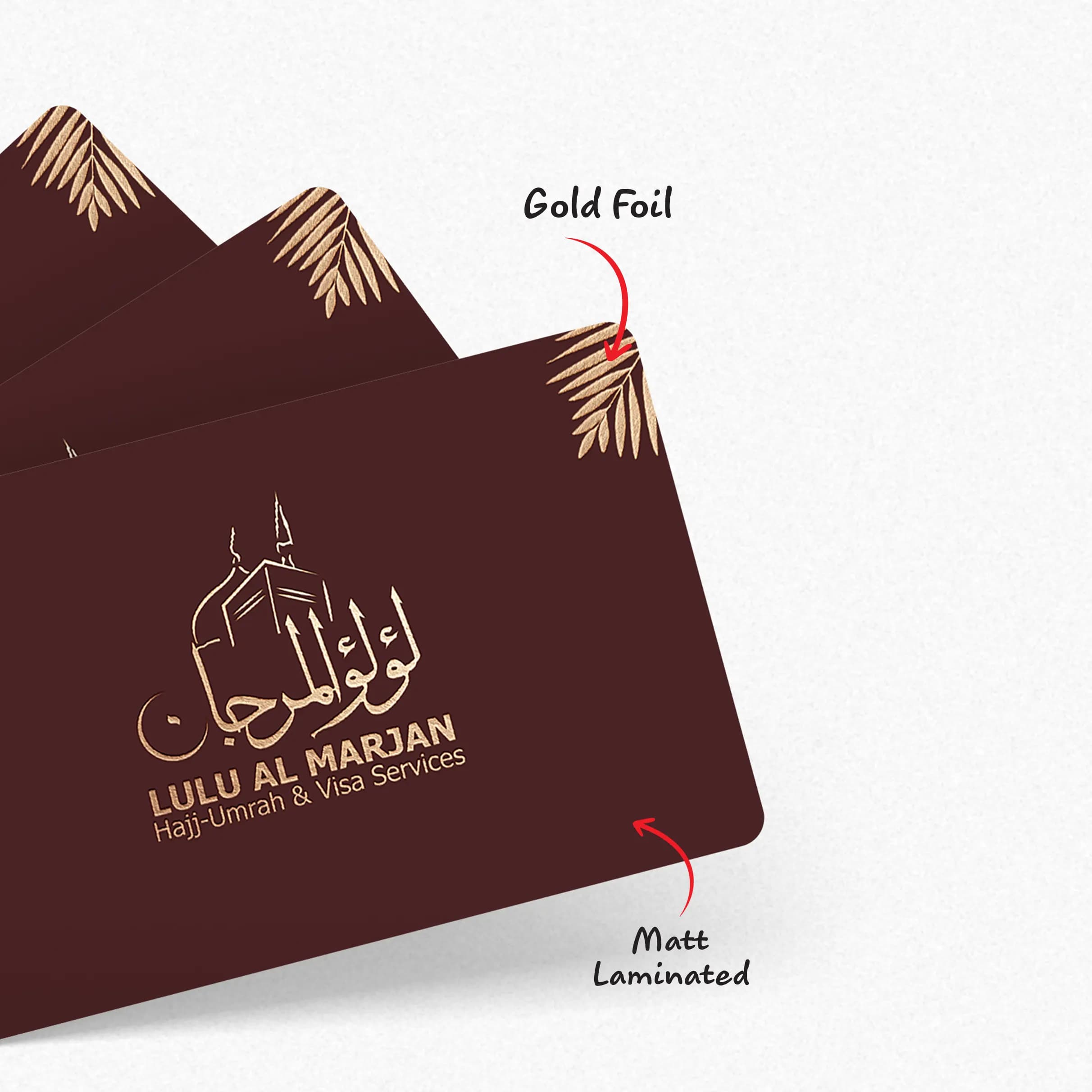 Gold Foil Round Corner Business Cards (400gsm) – image 2