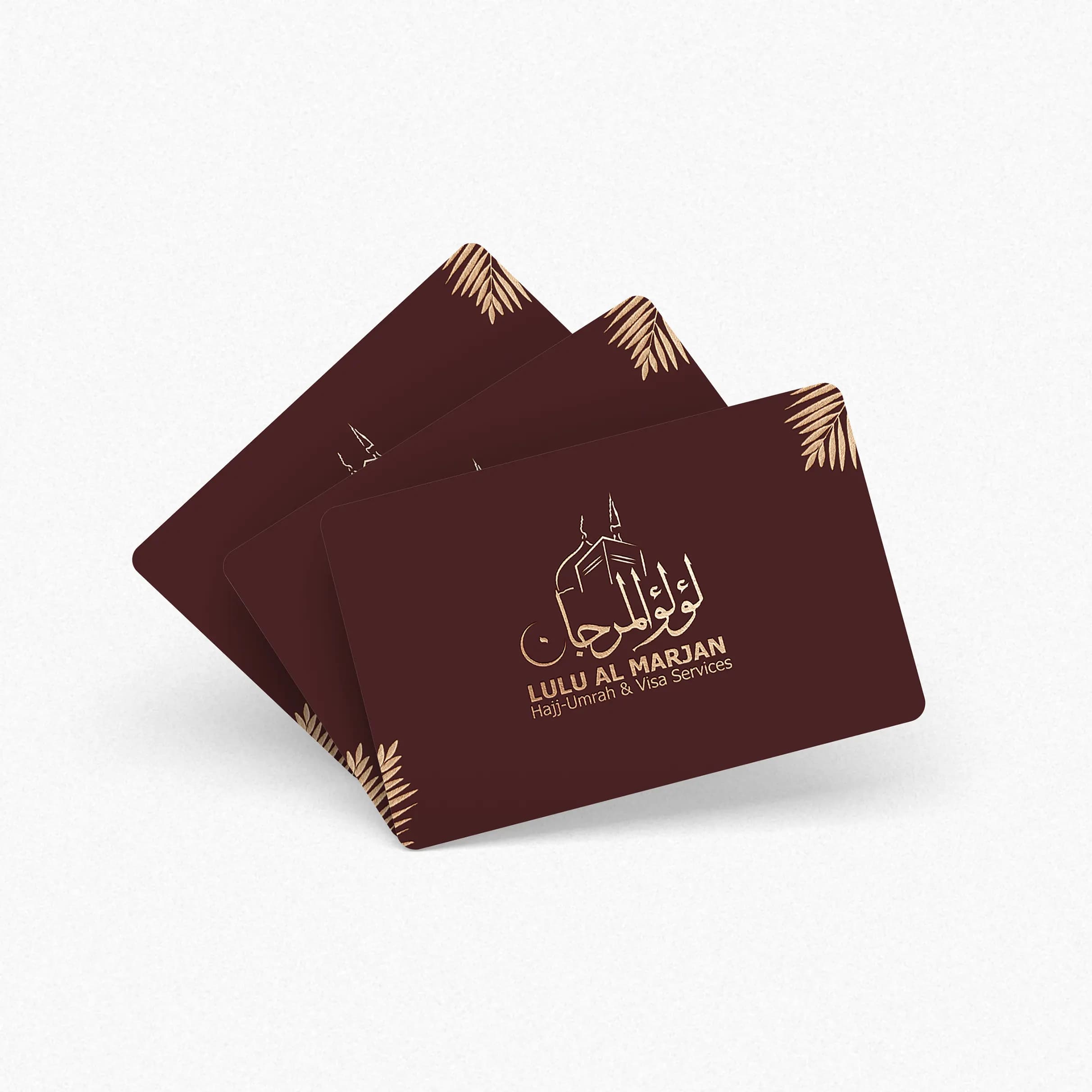 Gold Foil Round Corner Business Cards (400gsm) – image 1