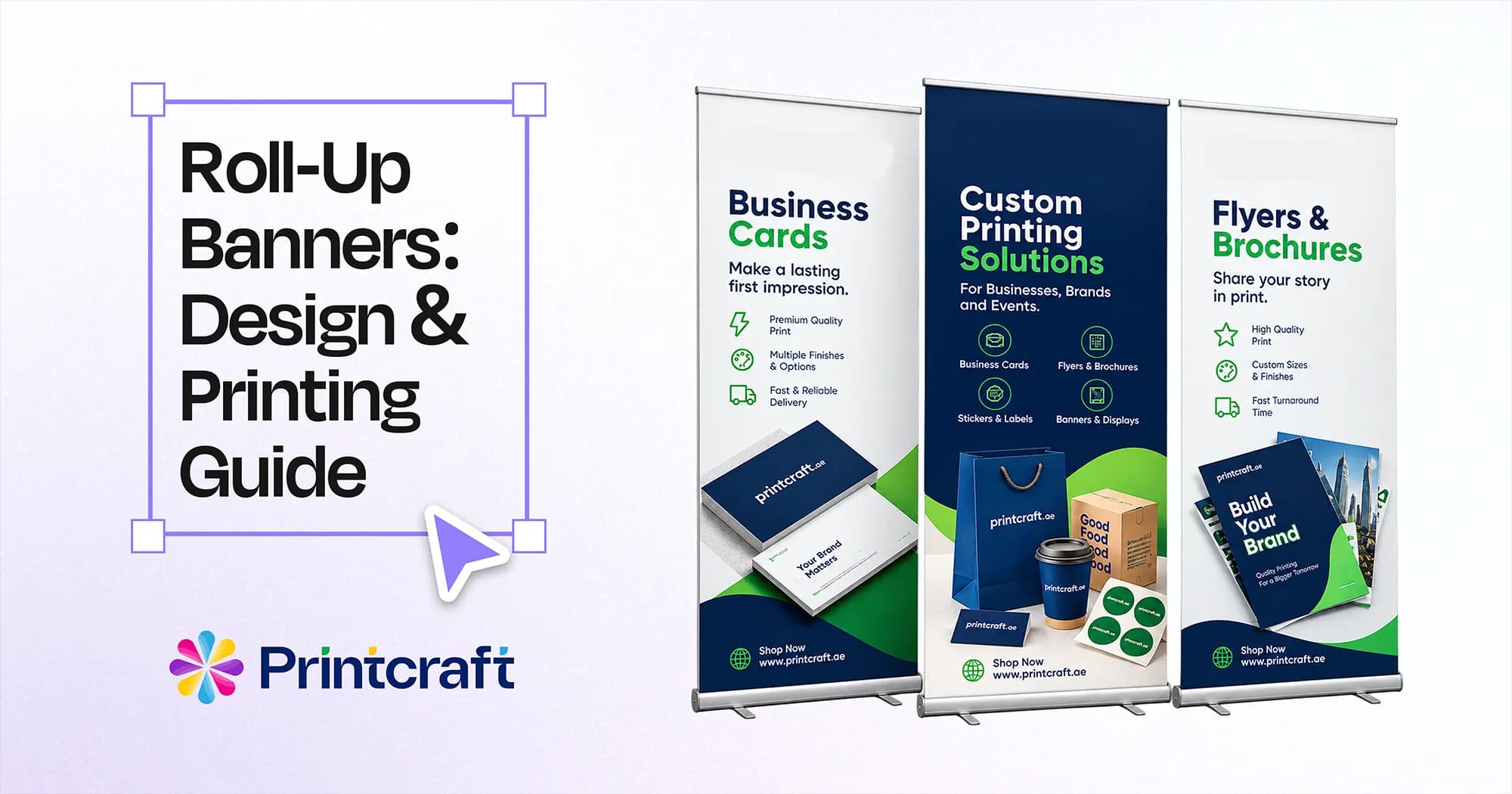 Featured image: Roll Up Banner Printing: The Complete Guide to Choosing, Designing & Using Roll-Up Banners