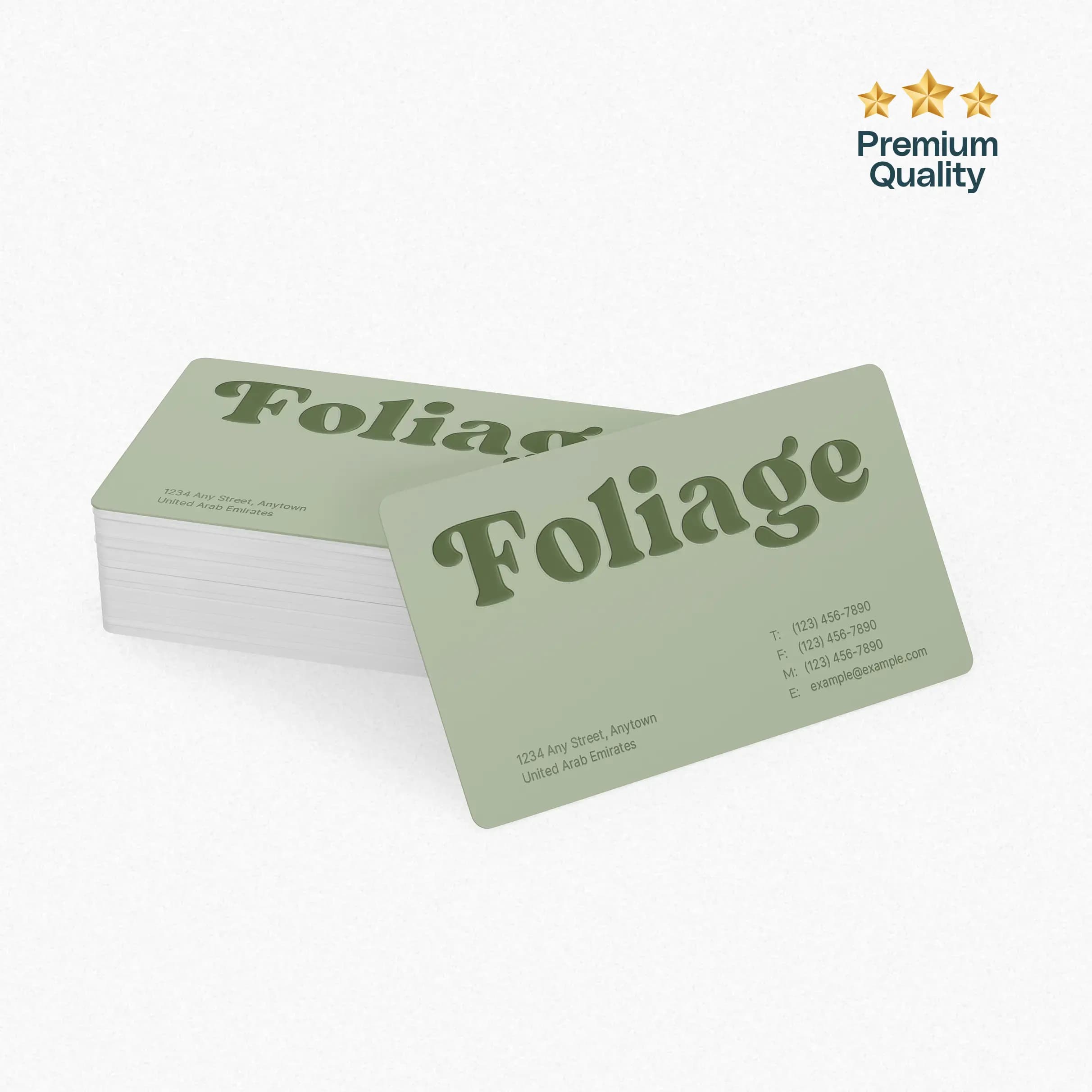 Velvet Laminated Spot UV Business Cards – Premium Business Card – product photo