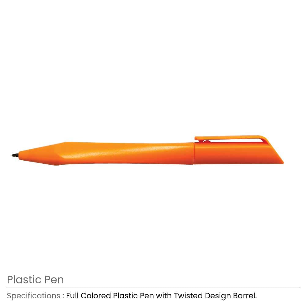 Twisted Design Plastic Pens – image 2