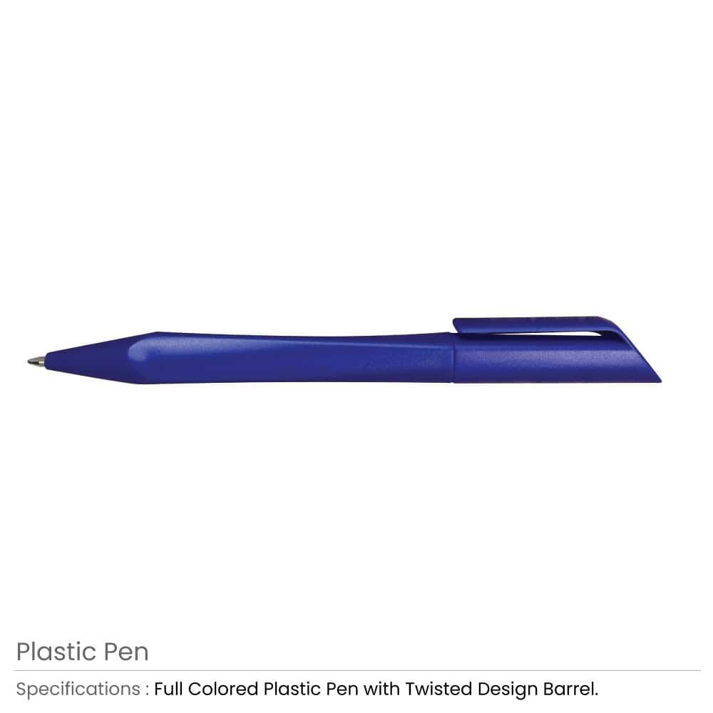 Twisted Design Plastic Pens – image 4